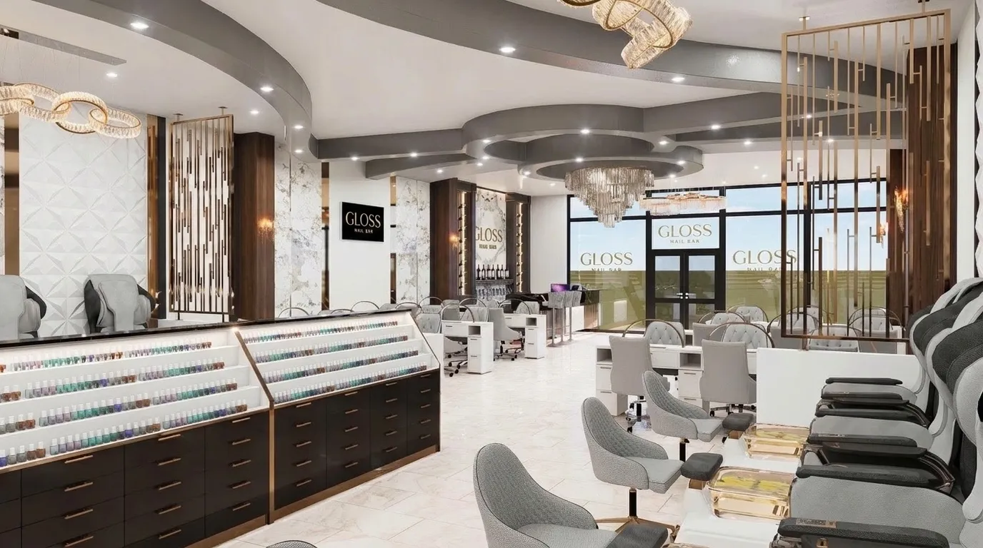 Rendering of the light-filled entrance and backlit polish wall coming to Niles